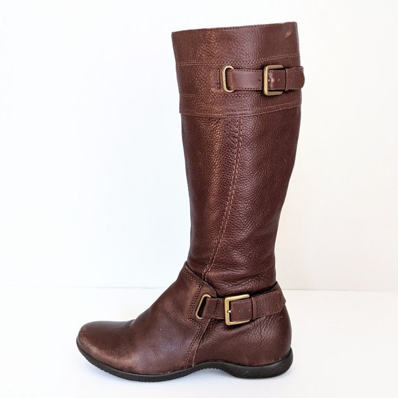 Ecco Hancock Leather Zip Up Winter Boots - Picture 1 of 11